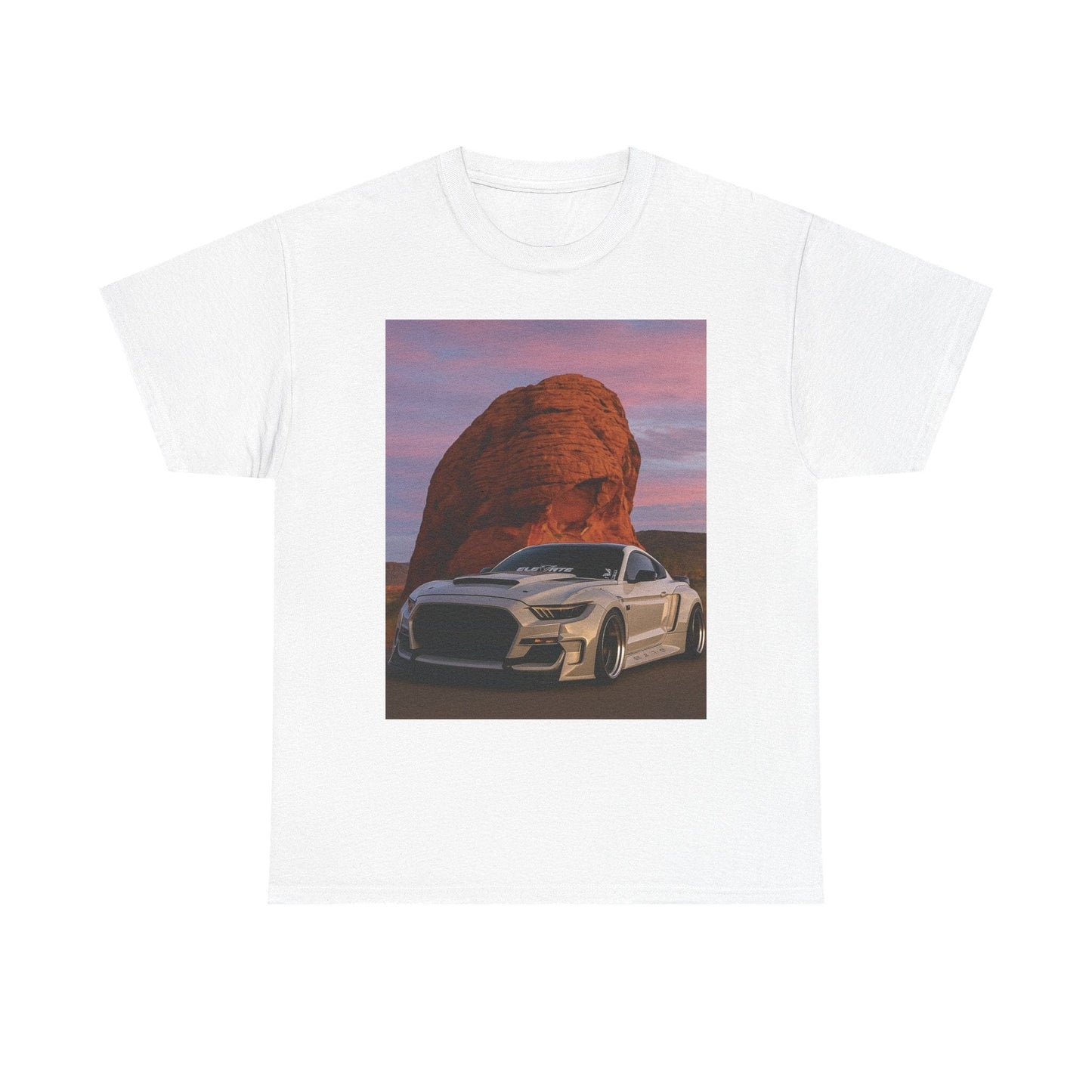 Widebody Mustang Tee | Street Car Enthusiast Shirt T-Shirt Printify White S