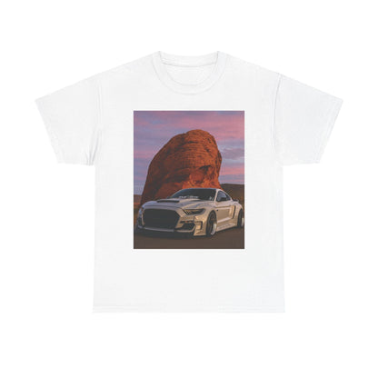 Widebody Mustang Tee | Street Car Enthusiast Shirt T-Shirt Printify White S 