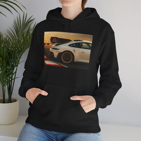 Racing Enthusiast Hooded Sweatshirt Hoodie Printify S Black 