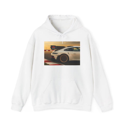 Racing Enthusiast Hooded Sweatshirt Hoodie Printify S White 